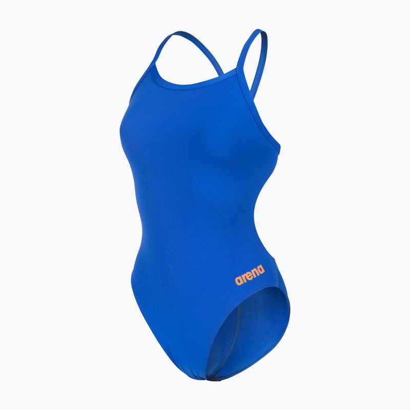 Női egyrészes fürdőruha arena Team Swimsuit Challenge Solid neon blue/team orange 3