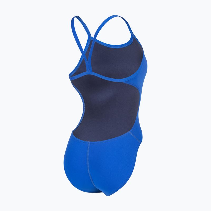 Női egyrészes fürdőruha arena Team Swimsuit Challenge Solid neon blue/team orange 4