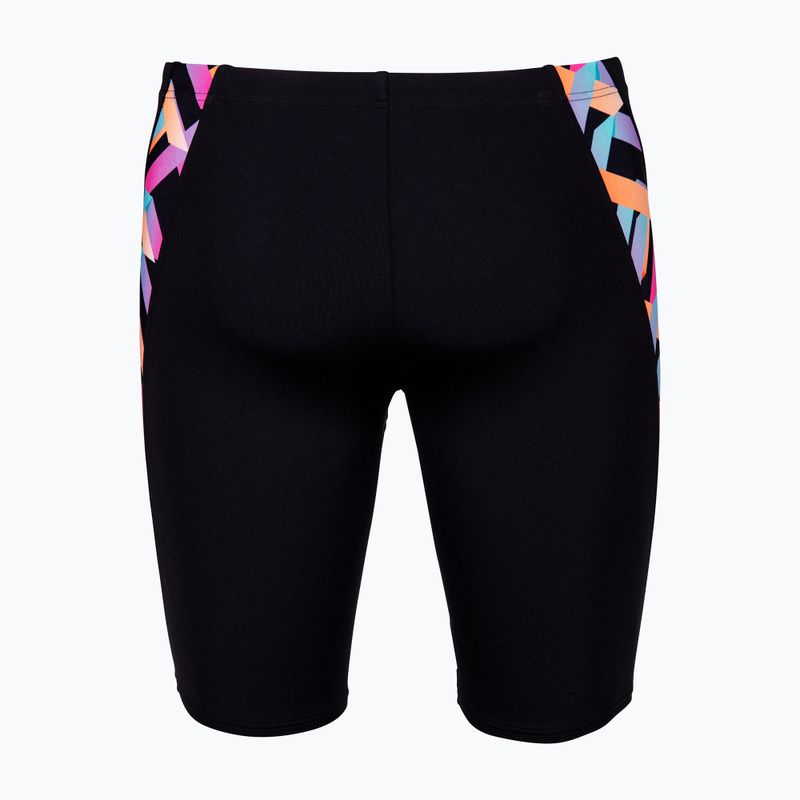 Férfi úszó jammer arena Texture Swim black/black multi 2