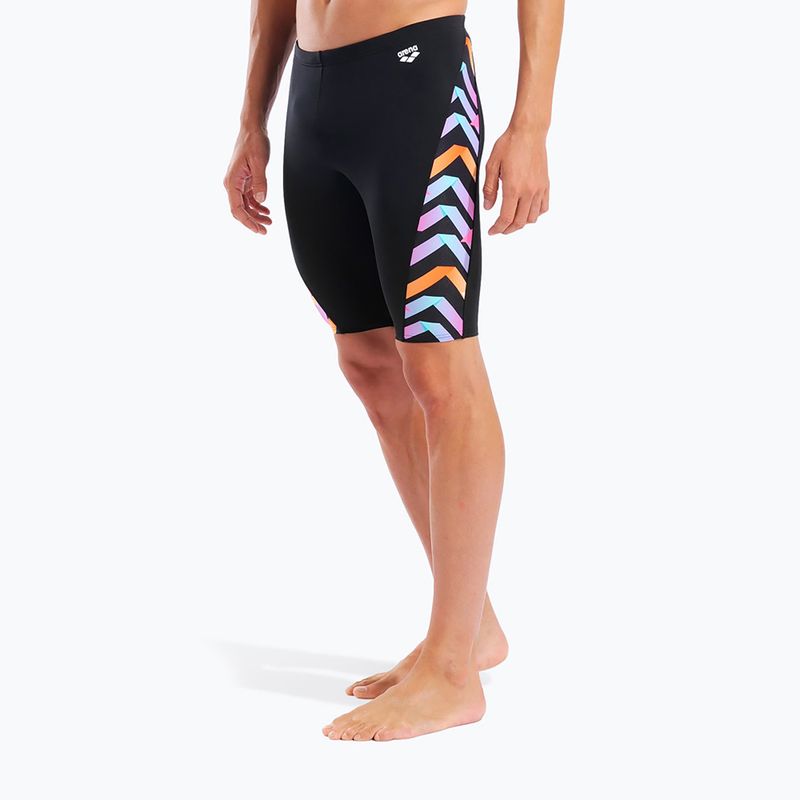 Férfi úszó jammer arena Texture Swim black/black multi 5