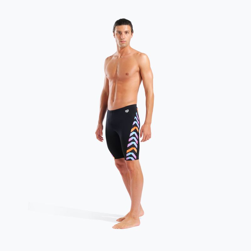 Férfi úszó jammer arena Texture Swim black/black multi 6