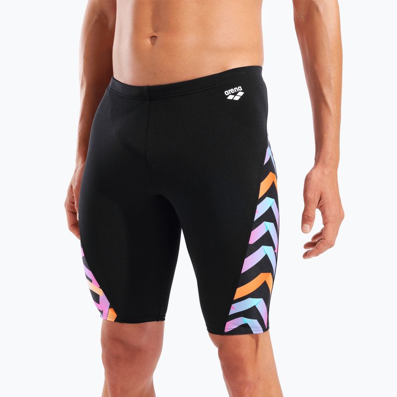 Férfi úszó jammer arena Texture Swim black/black multi 8