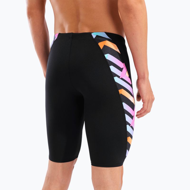 Férfi úszó jammer arena Texture Swim black/black multi 9