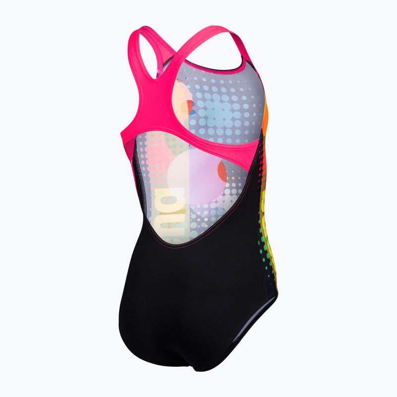 Gyerek egy részes fürdőruha arena Dots Swim Pro Back black multi/black/shocking pink 4