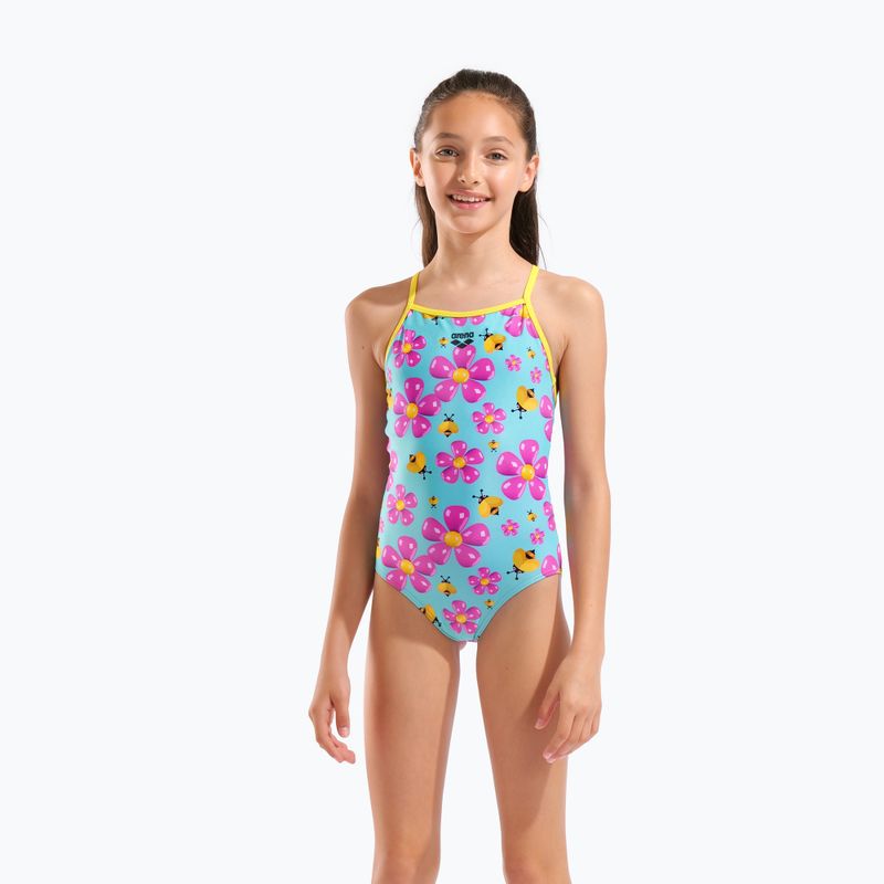 Gyerek egy részes fürdőruha arena Spring Lightdrop Back water multi/yellow star 5