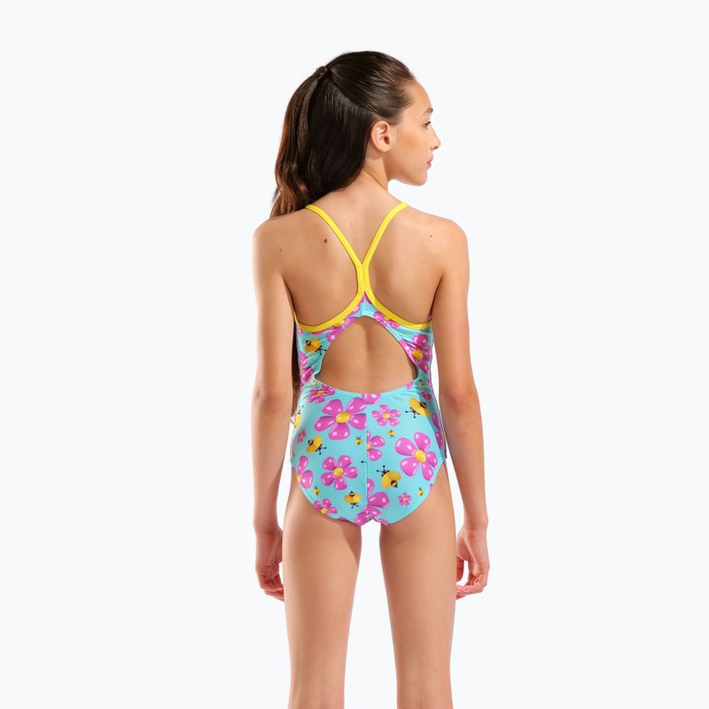 Gyerek egy részes fürdőruha arena Spring Lightdrop Back water multi/yellow star 7