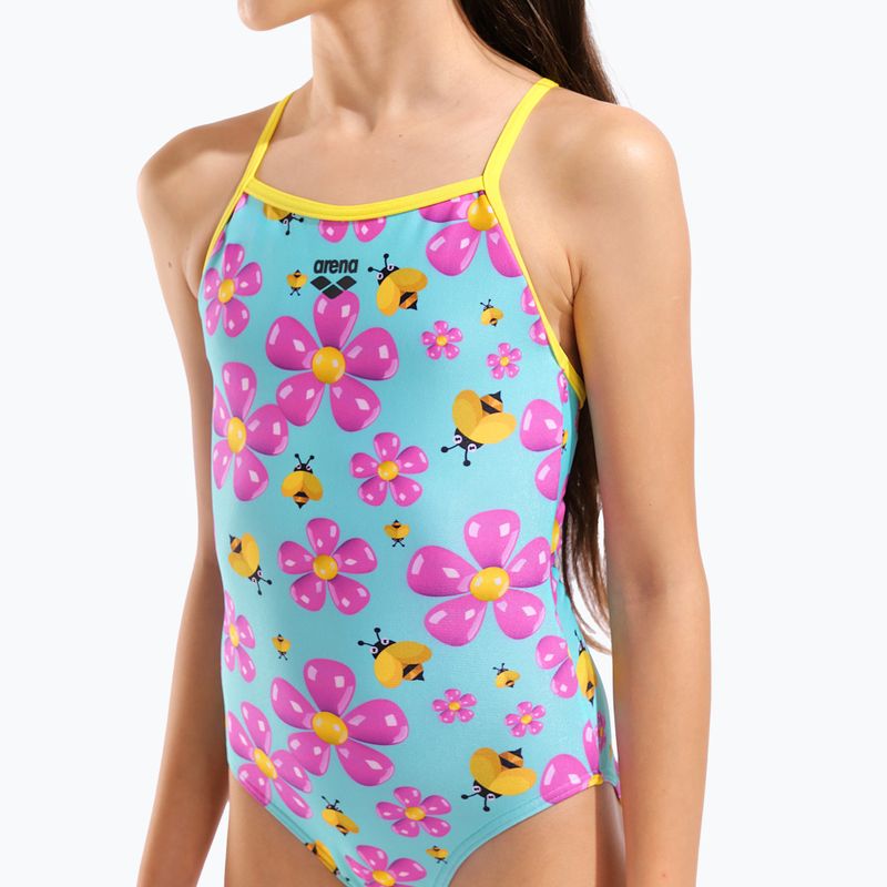 Gyerek egy részes fürdőruha arena Spring Lightdrop Back water multi/yellow star 8