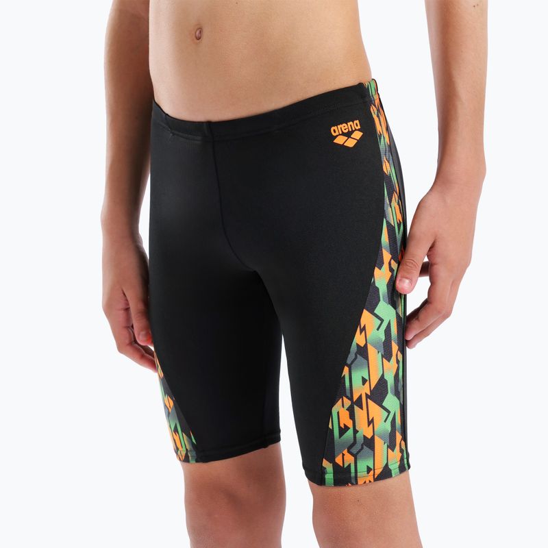 Gyermek úszó jammer arena Print Swim black/orange multi 8