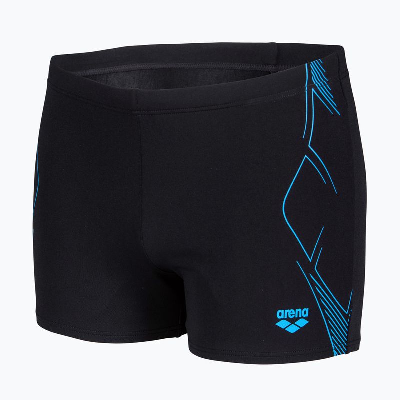 Férfi úszó boxer nadrág arena Graphic Swim Short black/turquoise 3