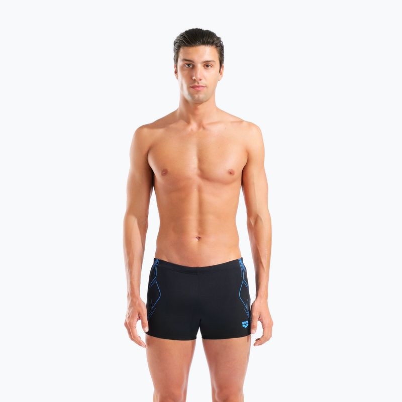 Férfi úszó boxer nadrág arena Graphic Swim Short black/turquoise 5