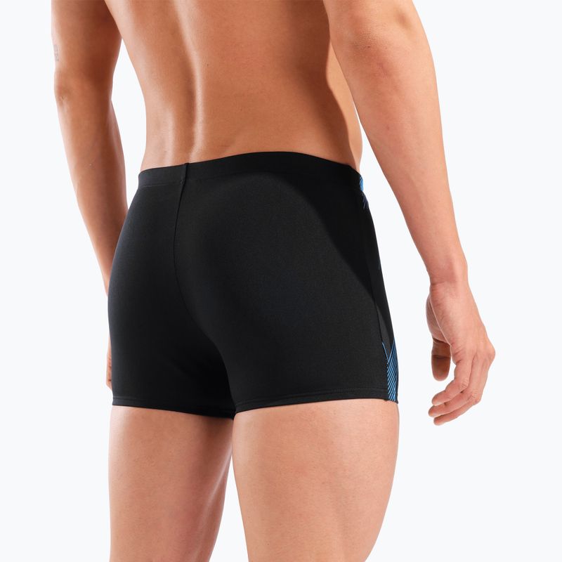 Férfi úszó boxer nadrág arena Graphic Swim Short black/turquoise 9