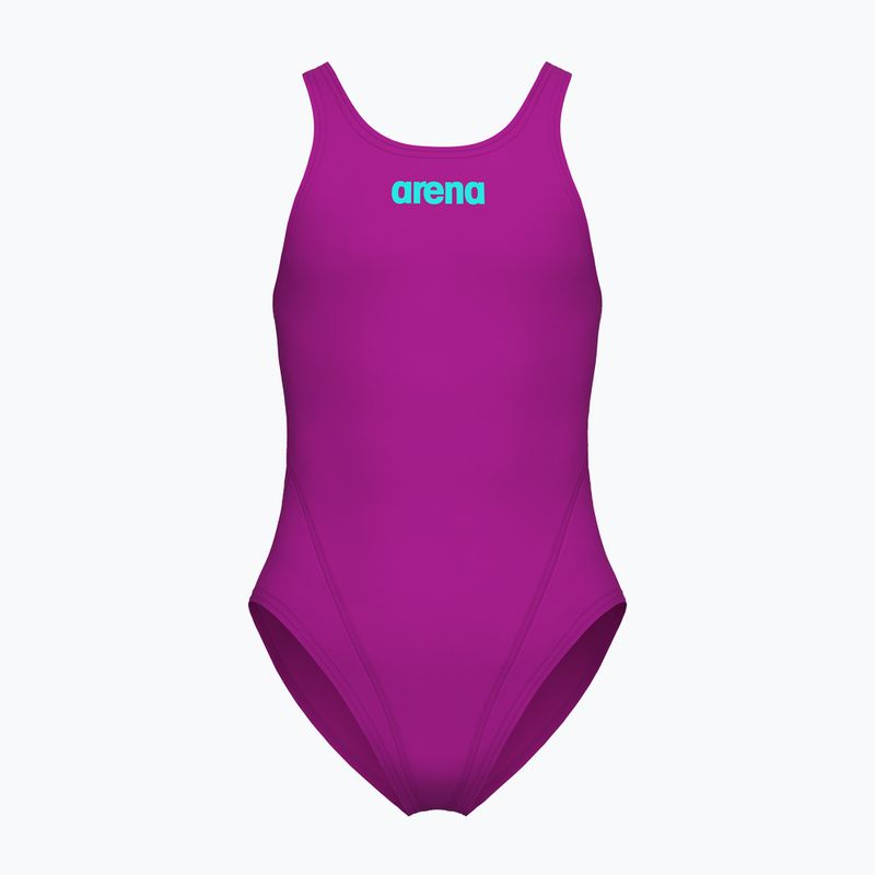 Gyerek egyrészes fürdőruha Arena Team Swim Tech Solid very fuchsia/water