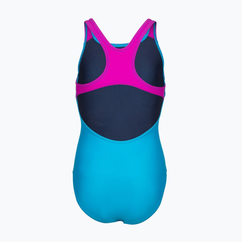Gyerek egyrészes fürdőruha arena Kikko Swim Pro Back turquoise/very fuchsia 2