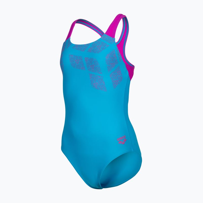 Gyerek egyrészes fürdőruha arena Kikko Swim Pro Back turquoise/very fuchsia 3