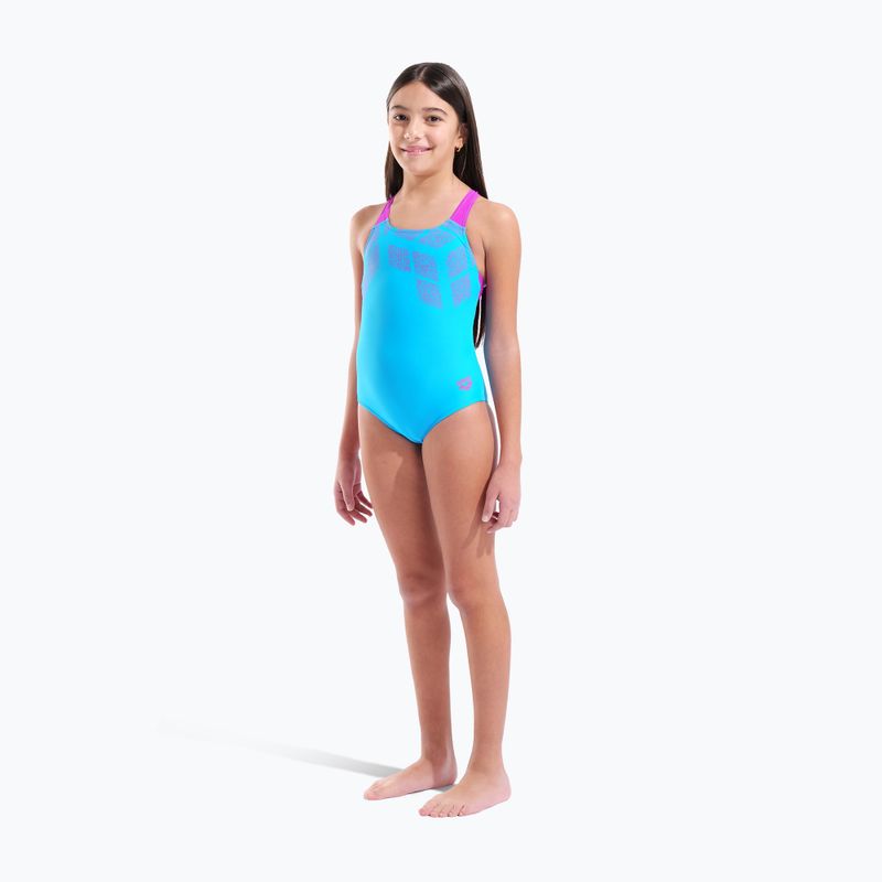 Gyerek egyrészes fürdőruha arena Kikko Swim Pro Back turquoise/very fuchsia 6