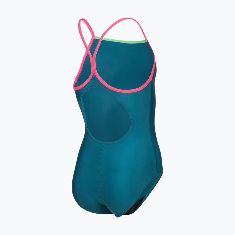 Gyerek egyrészes fürdőruha arena Light Drop Solid deep teel/shocking pink/verbena 4