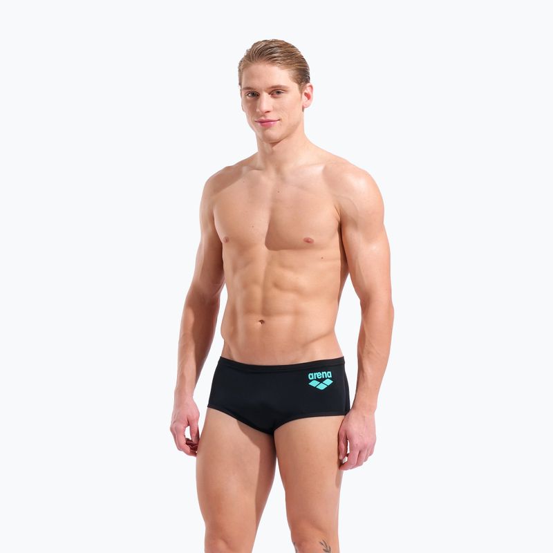 Férfi úszó boxer nadrág arena One Low Waist Short Big Logo black/black 5