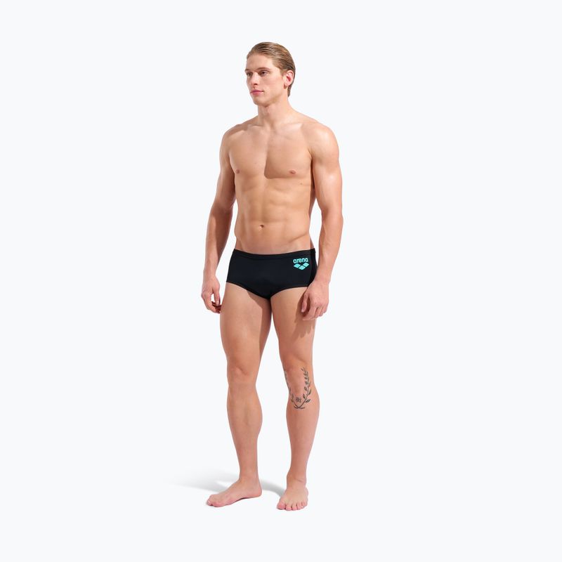 Férfi úszó boxer nadrág arena One Low Waist Short Big Logo black/black 6