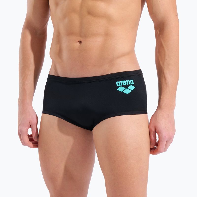 Férfi úszó boxer nadrág arena One Low Waist Short Big Logo black/black 8