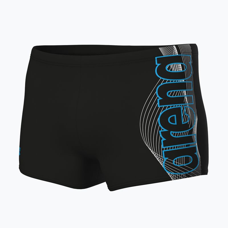 Férfi úszó boxer nadrág arena Basic Swim Short black/turquoise 3