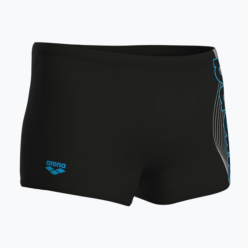 Férfi úszó boxer nadrág arena Basic Swim Short black/turquoise 4