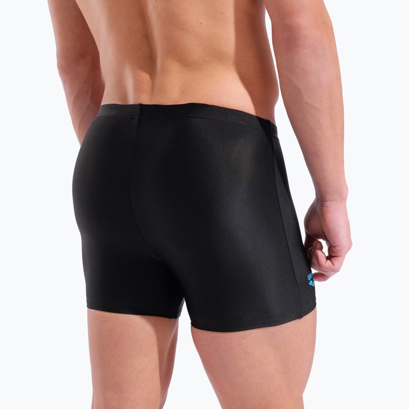 Férfi úszó boxer nadrág arena Basic Swim Short black/turquoise 9
