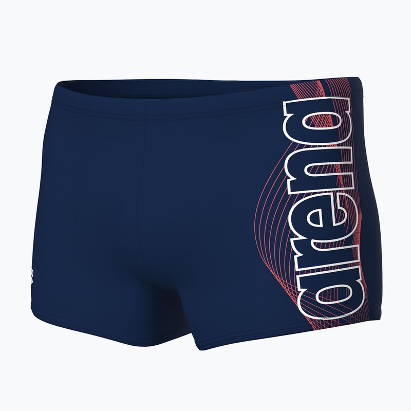 Férfi úszó boxer nadrág arena Basic Swim Short navy/white 3
