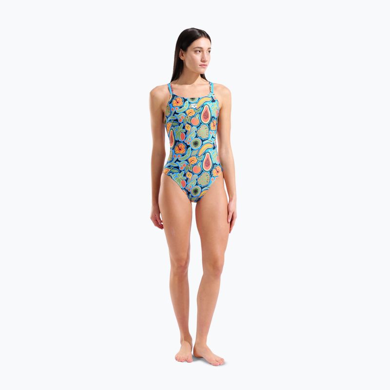 Női egyrészes fürdőruha arena Fruits Lace Plus Back multi/turquoise / multi 2