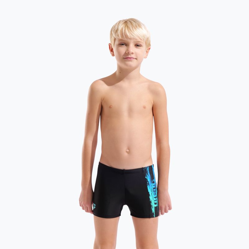 Fiú boxer úszónadrág arena Loud Swim Short black/black multi 5