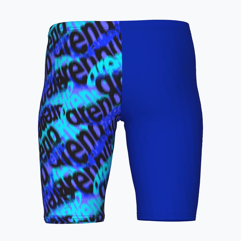 Gyerek jammer úszónadrág arena Crowded Swim Jammer neon blue/neon blue multi 2