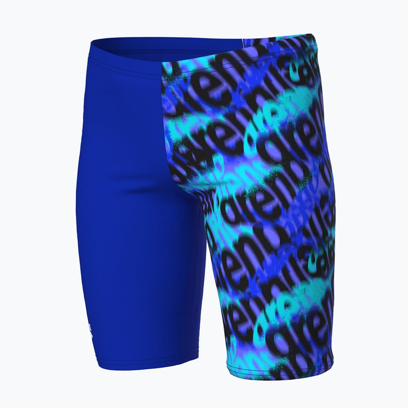 Gyerek jammer úszónadrág arena Crowded Swim Jammer neon blue/neon blue multi 3