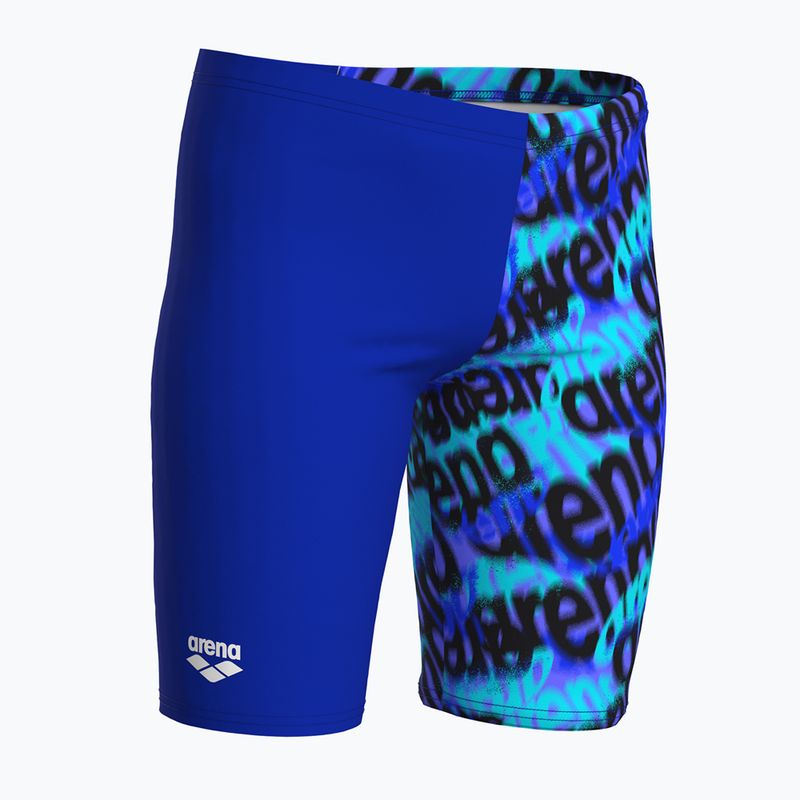 Gyerek jammer úszónadrág arena Crowded Swim Jammer neon blue/neon blue multi 4