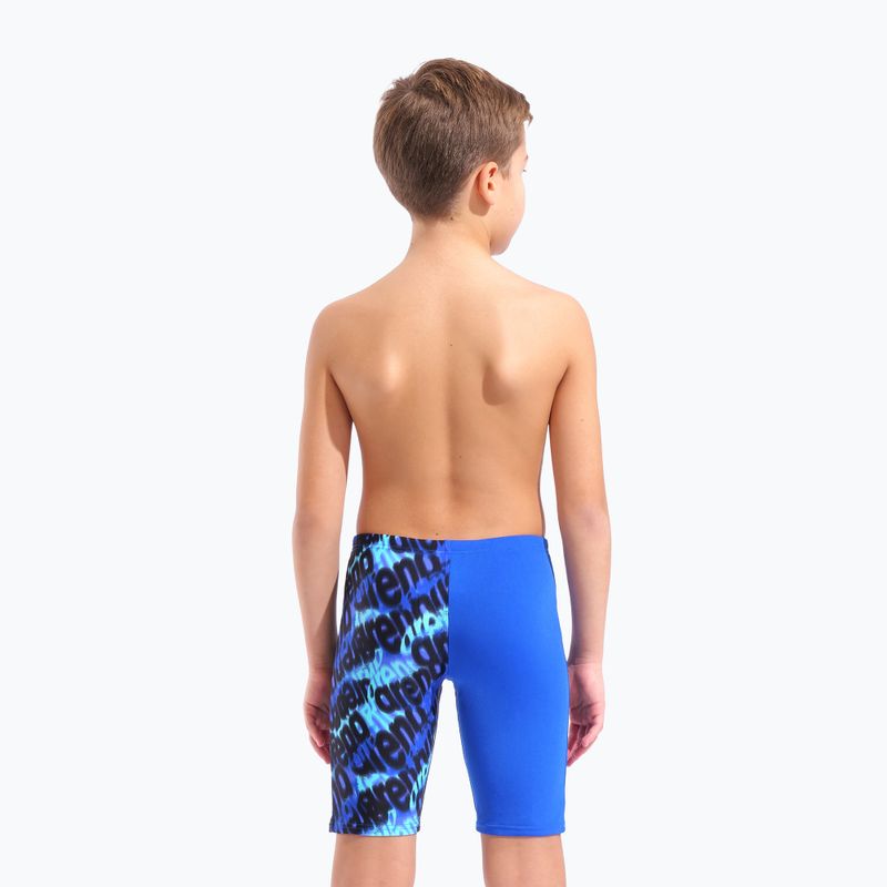 Gyerek jammer úszónadrág arena Crowded Swim Jammer neon blue/neon blue multi 7