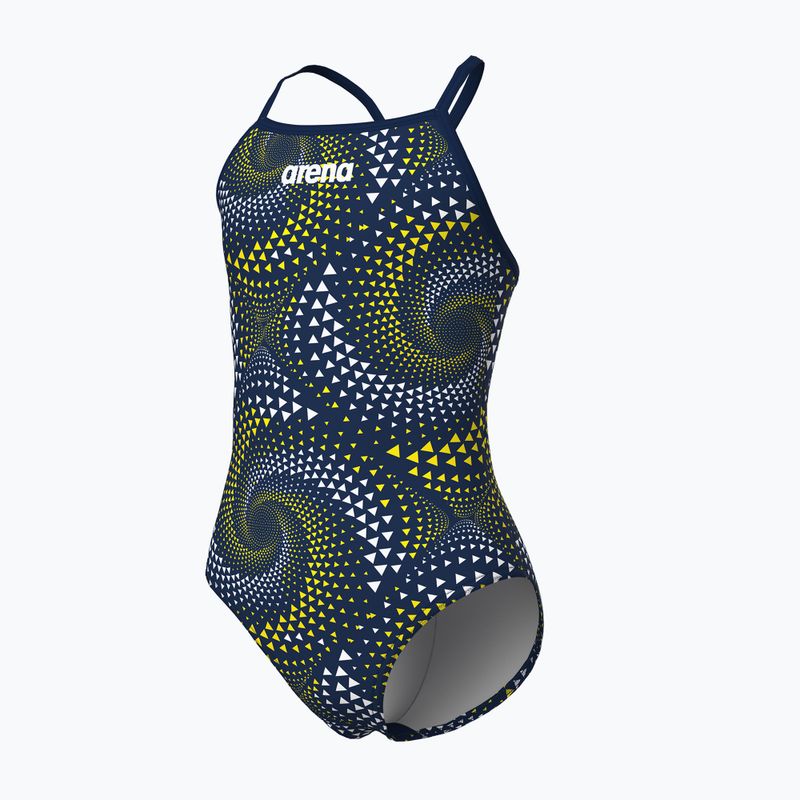 Gyerek egyrészes fürdőruha arena Fireflow Lightdrop Back navy/team navy yellow 3