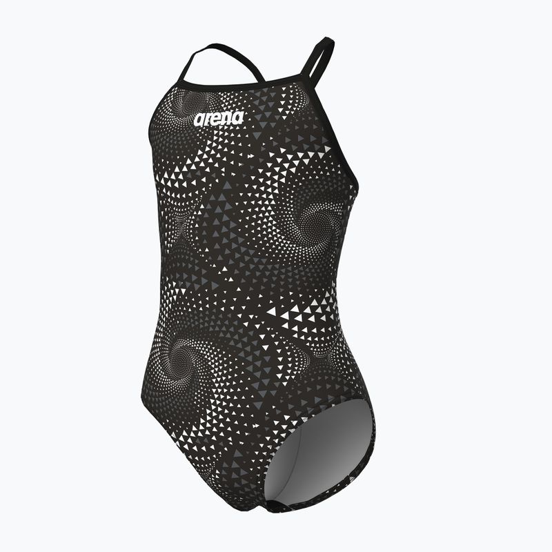 Gyerek egyrészes fürdőruha arena Fireflow Lightdrop Back black/team black 3