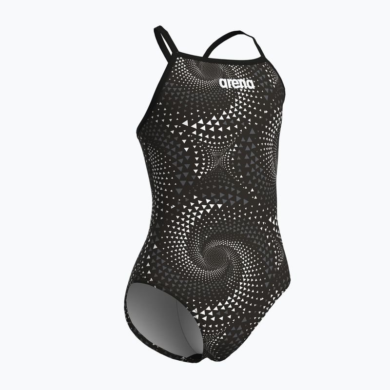 Gyerek egyrészes fürdőruha arena Fireflow Lightdrop Back black/team black 4