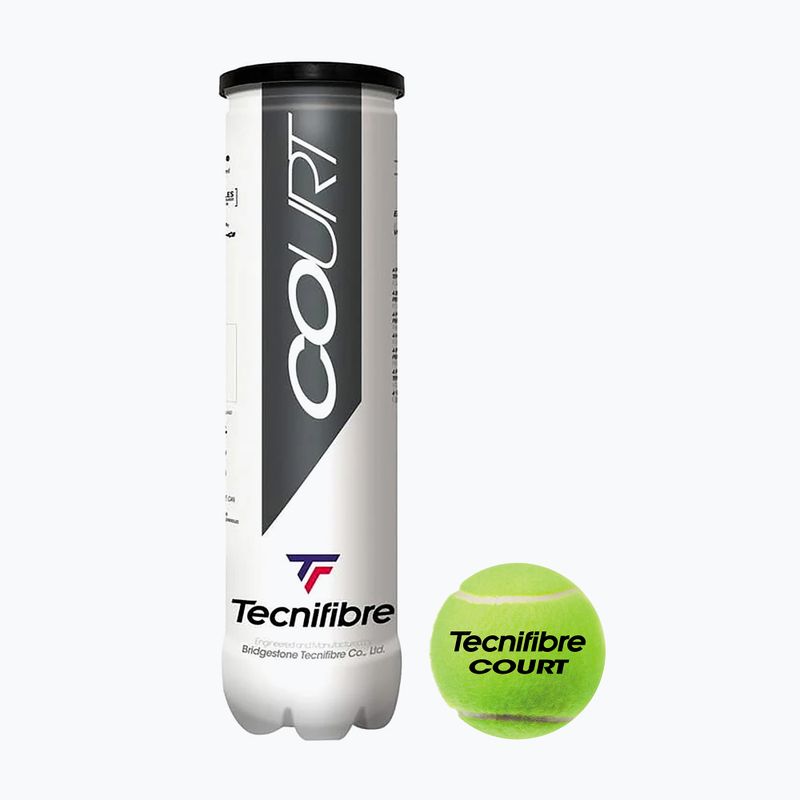 Tecnifibre Court teniszlabdák 4 x 36 doboz sárga 60COUR364N