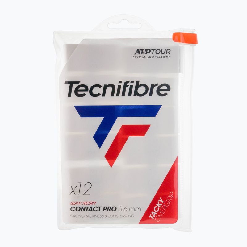 Tecnifibre Contact Pro teniszütő tekercsek 12 db fehér 52ATPCON12