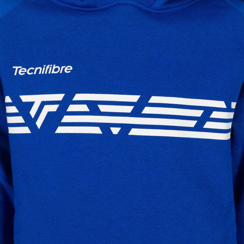 Gyermek tenisz pulóver Tecnifibre Fleece kapucnis pulóver kék 21LAHORO0B 3