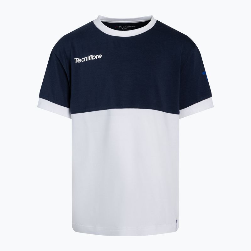 Tecnifibre Stretch fehér és kék gyermek teniszpóló 22F1ST F1