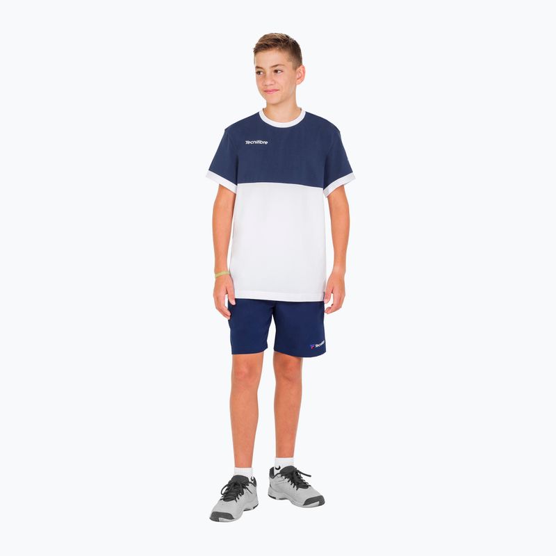 Tecnifibre Stretch fehér és kék gyermek teniszpóló 22F1ST F1 8