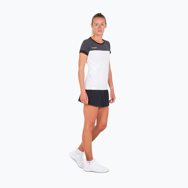 Női teniszpóló Tecnifibre Stretch fehér és fekete 22LAF1 F1 3