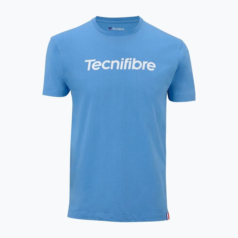 Férfi tenisz póló Tecnifibre Team Cotton Tee azur 2