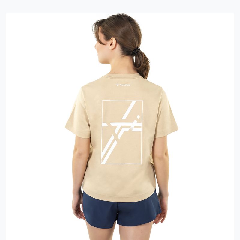 Női póló Tecnifibre Graphic Tee W sand 3