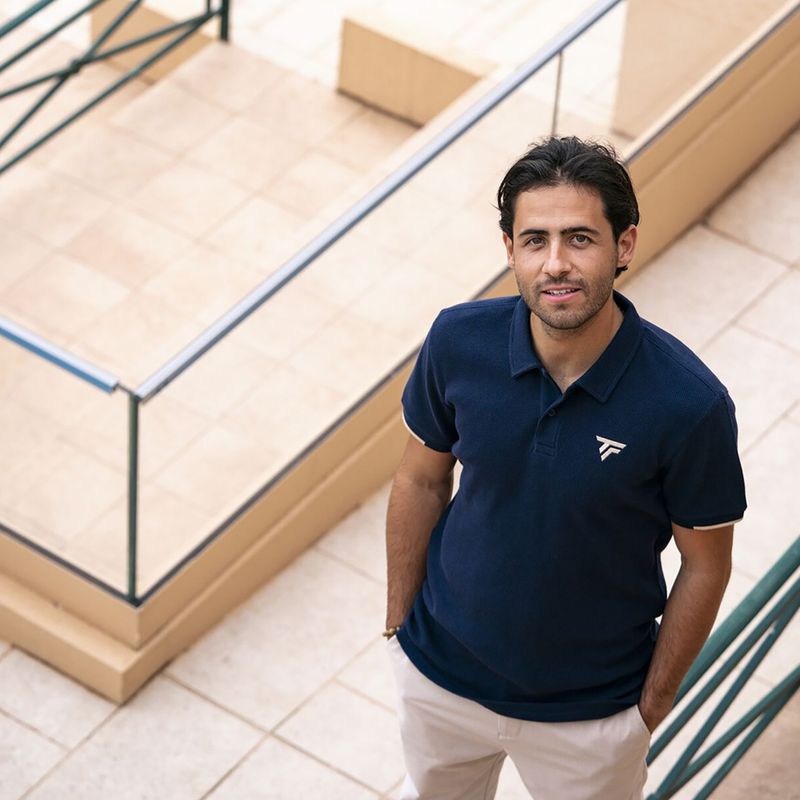 Férfi galléros póló Tecnifibre Waffle navy 7