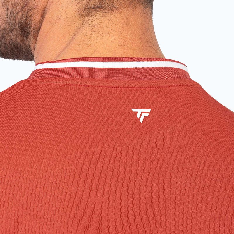 Férfi teniszpóló Tecnifibre Team Tech terracotta 3