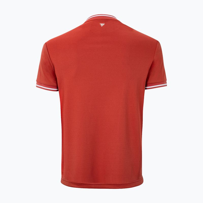 Férfi teniszpóló Tecnifibre Team Tech terracotta 5