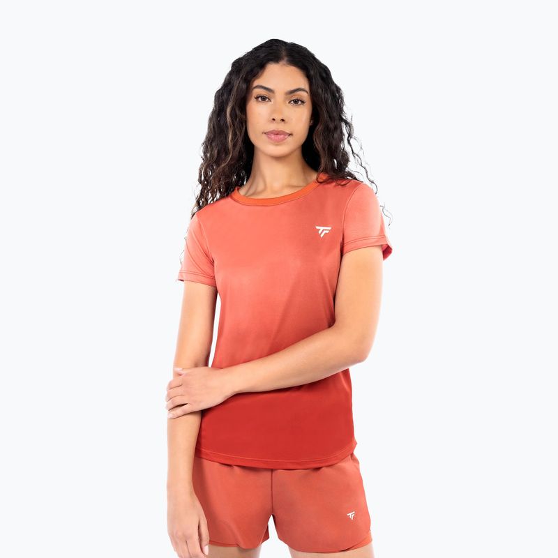 Női teniszpóló Tecnifibre Team X-Loop terracotta
