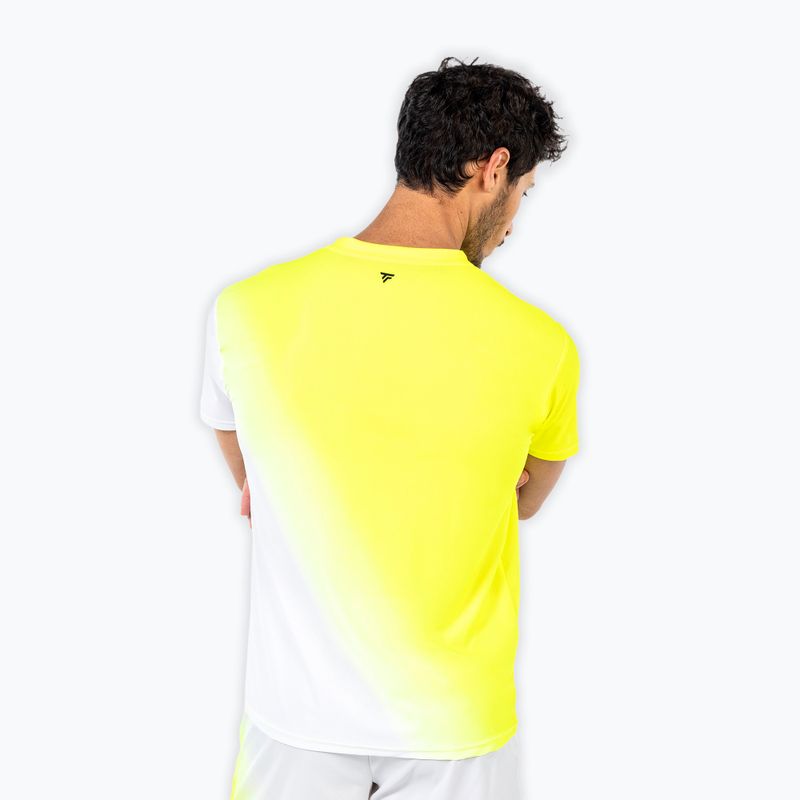 Férfi teniszpóló Tecnifibre X-Loop Tee white/yellow 3