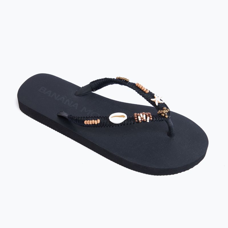 Banana Moon Luceros Tahuata noir Damsie flip flopszok 8